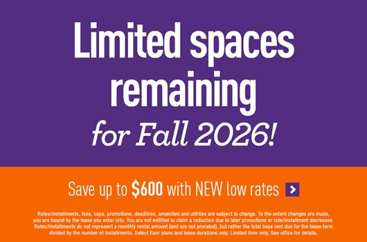 Limited spaces remaining for Fall 2026! Save up to $600 with NEW low rates