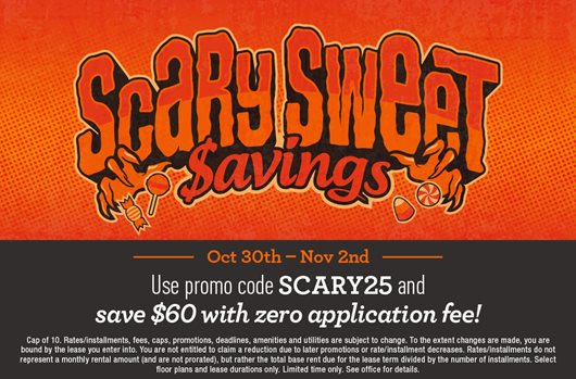 Use promo code SCARY25 and save $60 with zero application fee