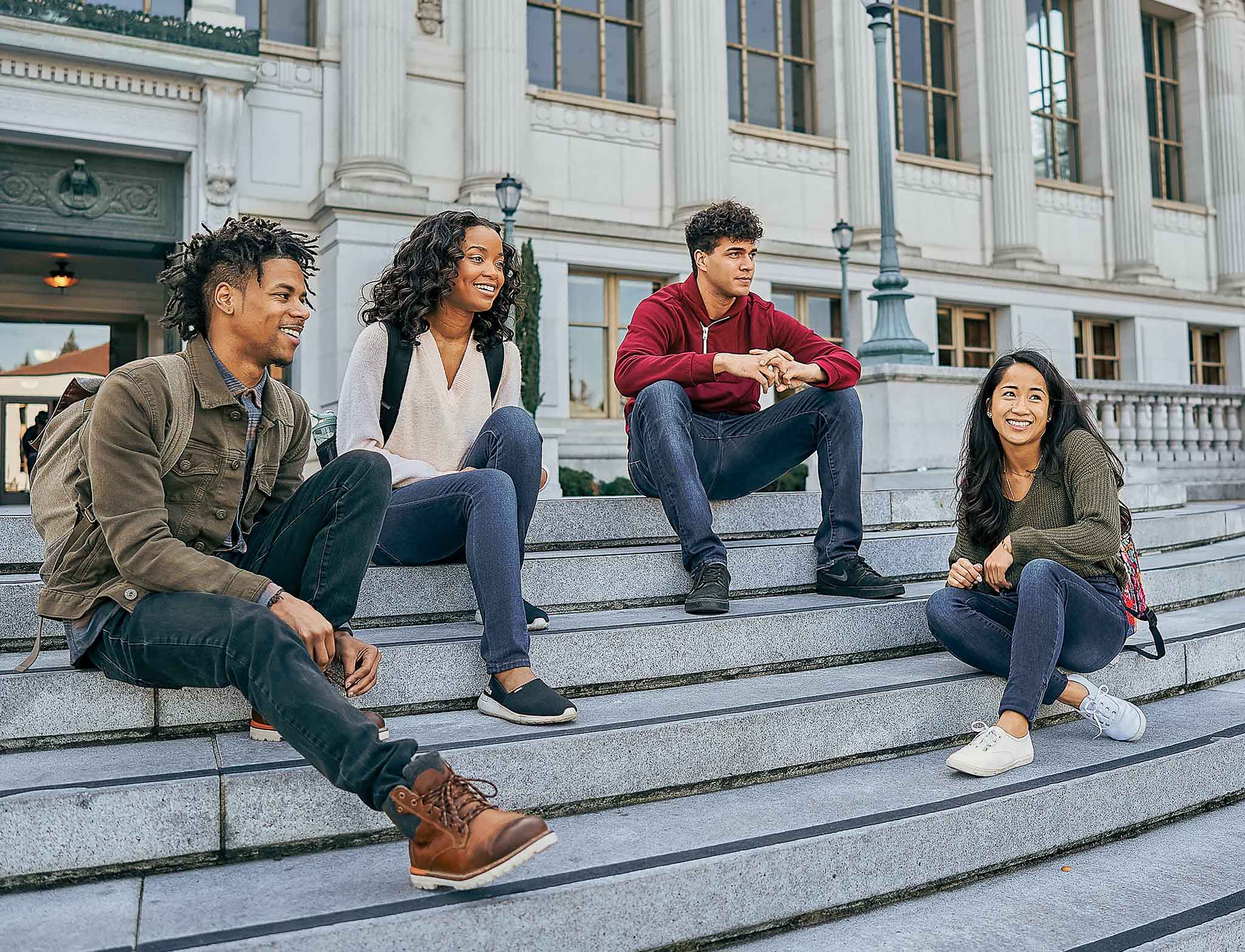 Group of students on campus