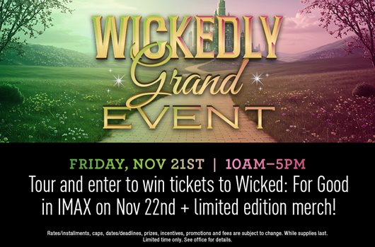 Wicked Event November 21st Tour and enter to win tickets to Wicked: For Good in IMAX on Nov 22nd (+ limited edition merch.)