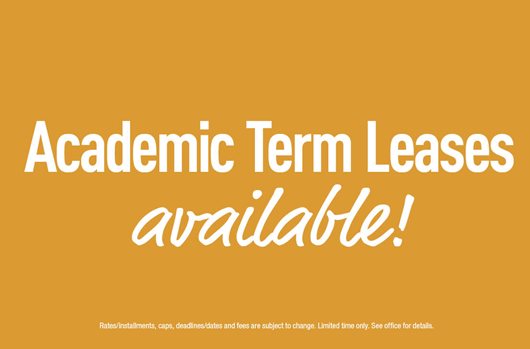Academic Term Leases available!