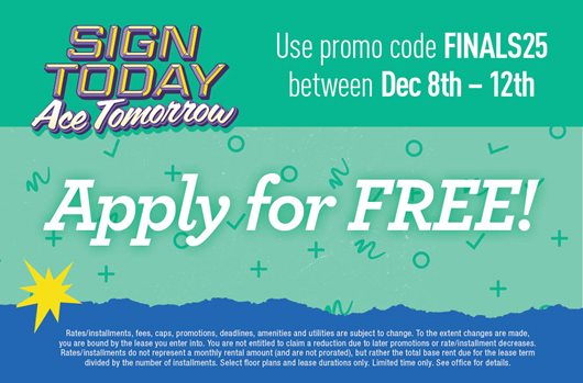 Use promo code FINALS25 between December 8 - 12 and apply for FREE