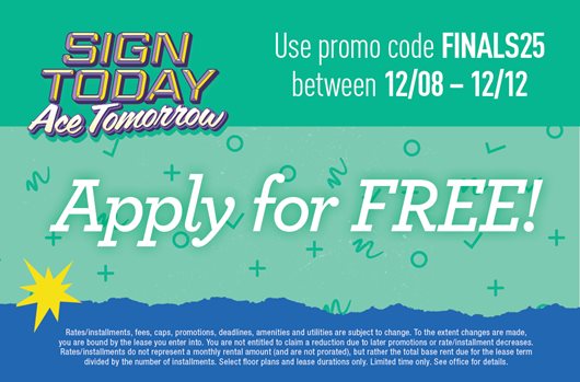 Use promo code FINALS25 between December 8 - 12 and apply for FREE