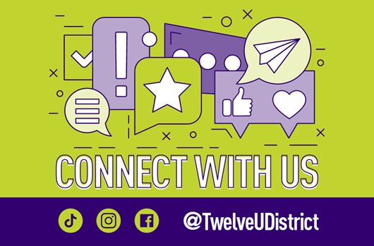 Connect w us @ TwelveUDistrict