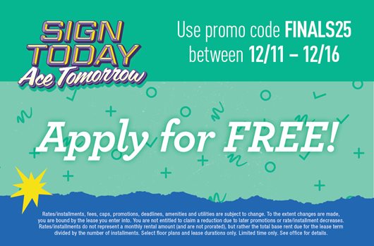 Finals Flash Sale | Use promo code FINALS25 12/11-16 and apply for FREE
