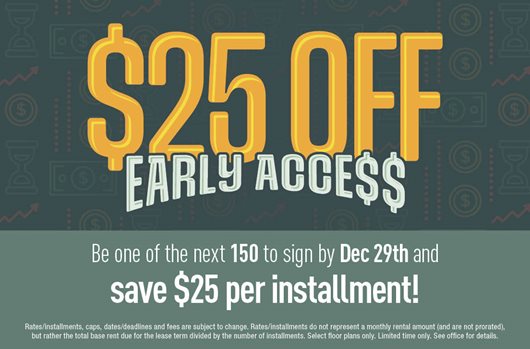 Early Access Rates Available!