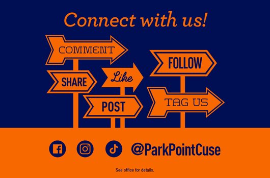 Connect with us!@ParkPointCuse