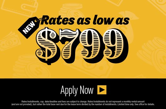 Get rates as low as $799