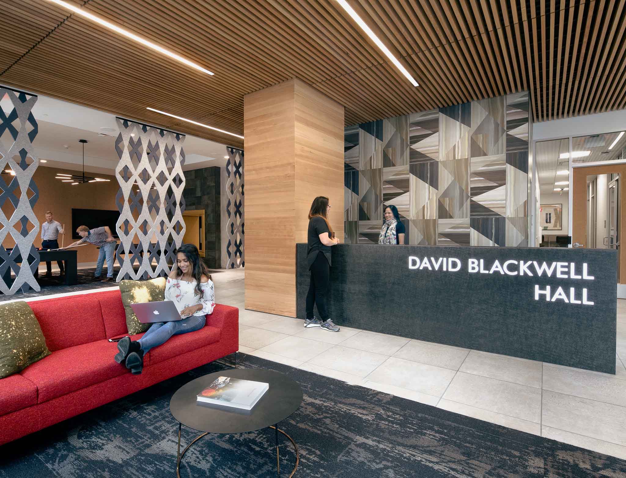 Lobby at David Blackwell Hall in Berkley, California