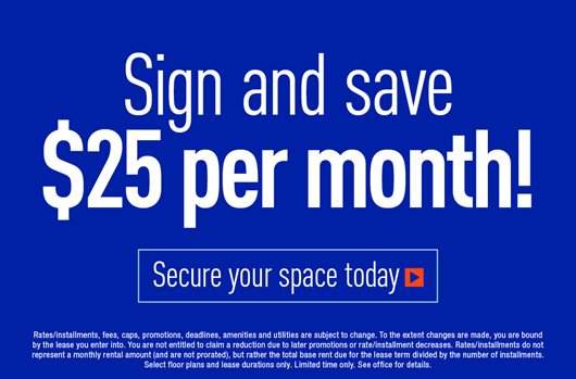 Sign and save $25 per month!