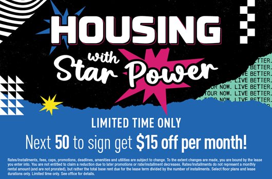 Limited Time Only Next 50 to sign get $15 off per month!