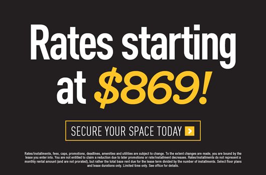 Sign and get rates starting at $869