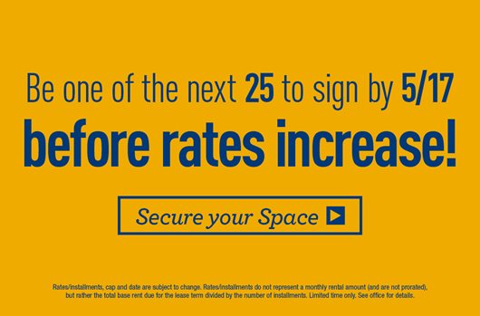 Be one of the next 25 to sign by 5/17 before rates increase!