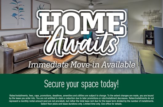 Home Awaits | Immediate move-in available. | Secure your space today!
