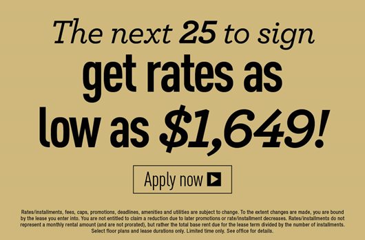 The next 25 to sign get rates as low as $1,649! Apply now >