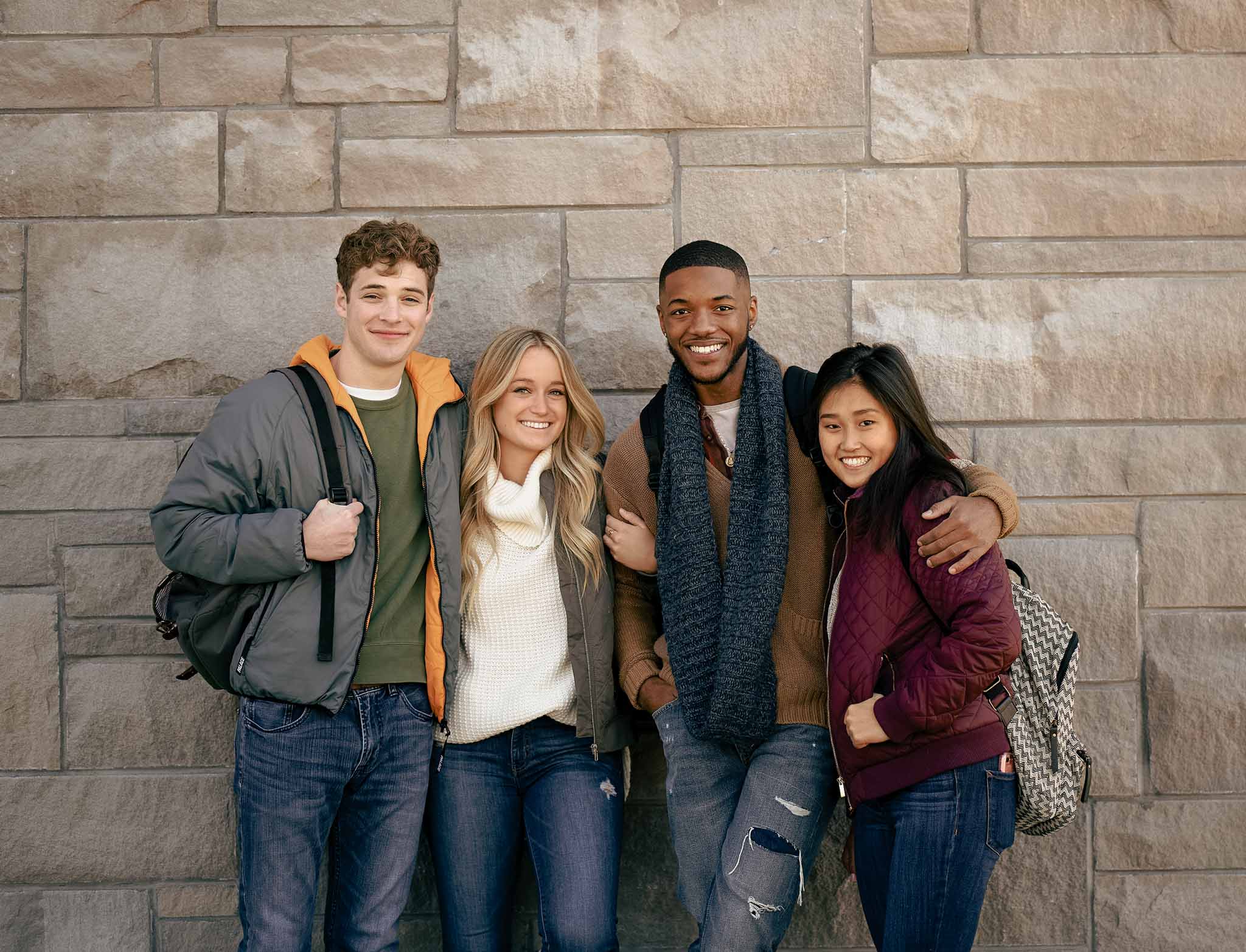 Group of students on campus