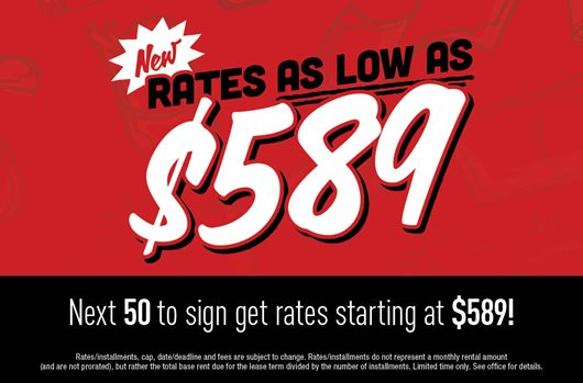 The next 50 to sign get rates starting at $589!