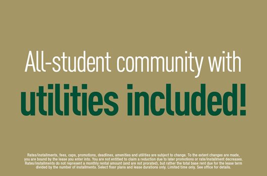 All-student Community with utilities included