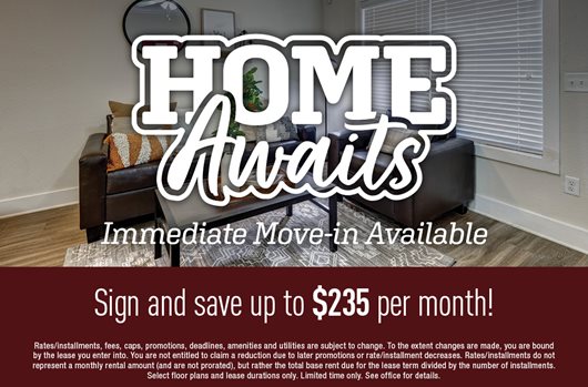 Immediate Move-in Available
