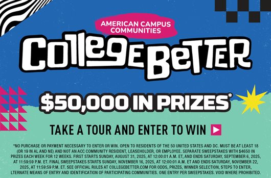 College Better Tour '25. $50,000 in prizes. Learn more!