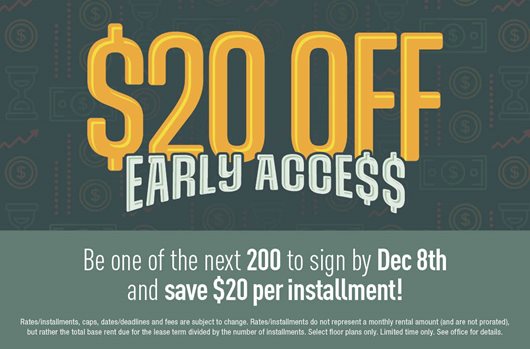 Early Access Rates Available!