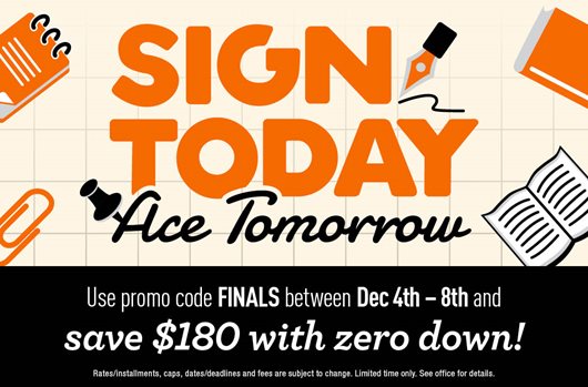 Finals Flash Sale 