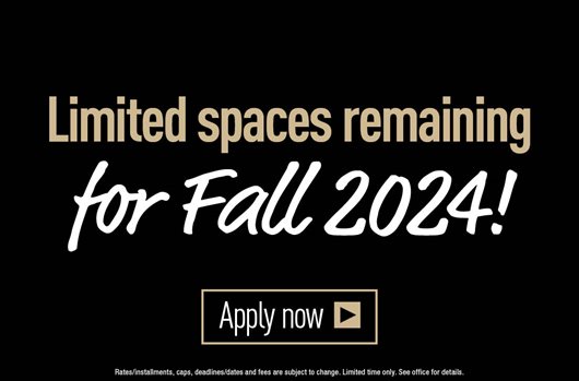 Limited spaces remaining for Fall 2024! Apply now >