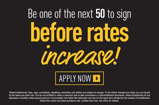 Be one of the next 50 to sign before rates increase!