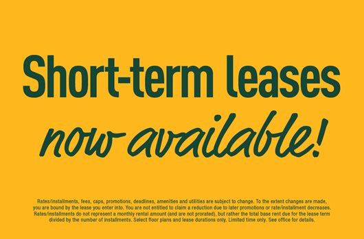 Short-term leases available
