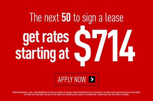 The next 50 to sign get rates starting at $714!
