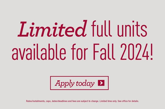 Limited full units available for Fall 2024!