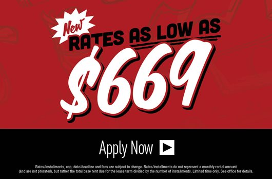 Rates as low as $669