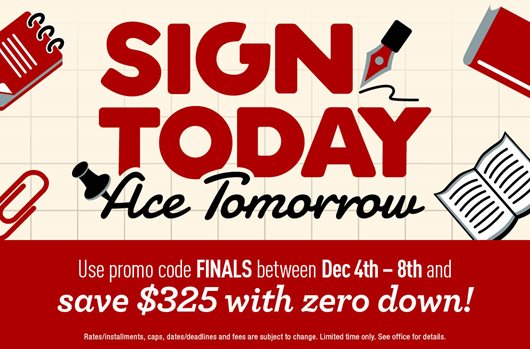 Finals Flash Sale!