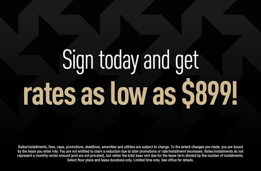 Sign today and get rates as low as $899!