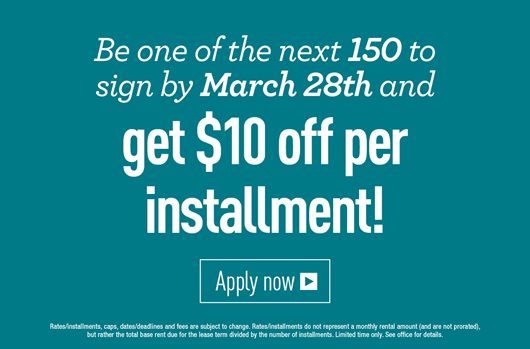 Next 150 to sign by 3/28/24 get $10 off with early access rates!