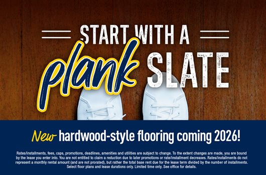 Start with a Plank Slate | New hardwood-style flooring coming 2026!