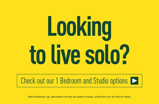 Looking to live solo? Check out our 1 Bedroom and Studio options > 