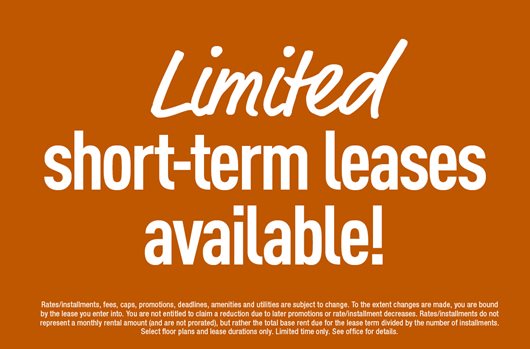 Short-term leases available