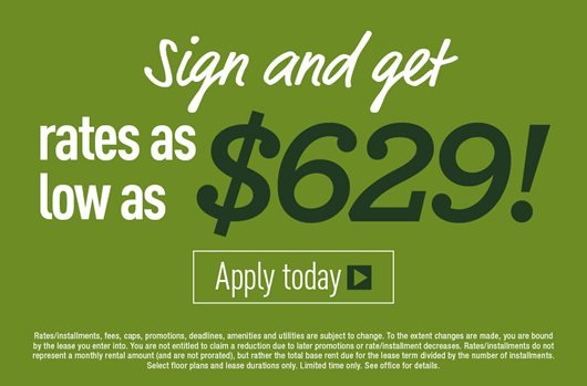 Sign and get rates as low as $629!