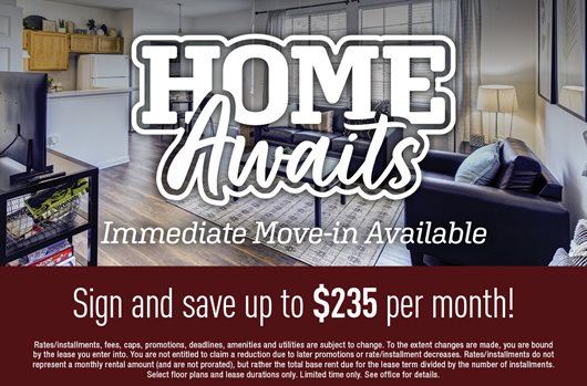 Immediate Move-in Available